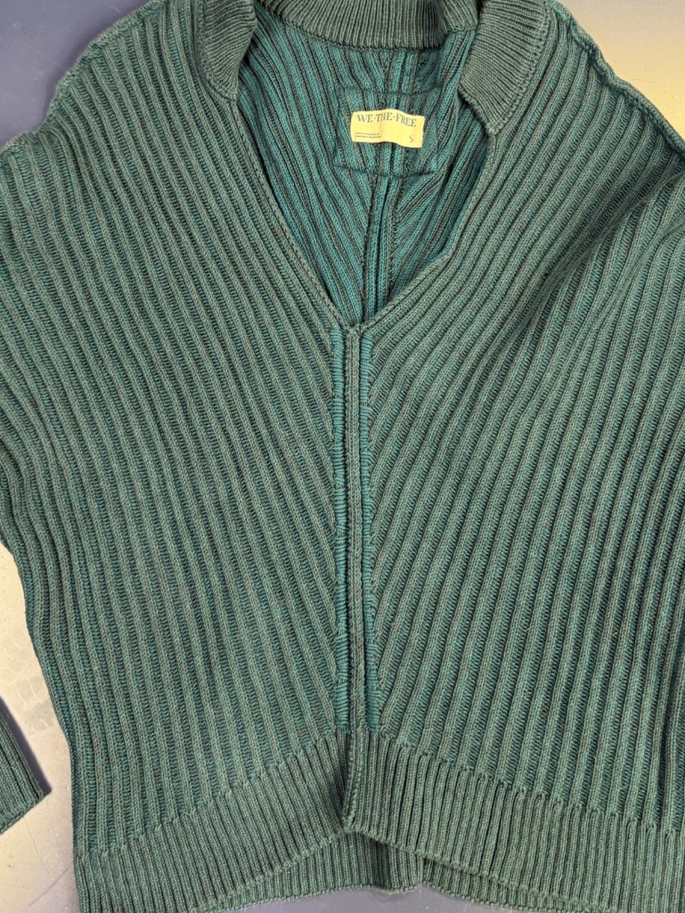 Free People Freeway Ribbed V-Neck Sweater - Picture 2 of 5